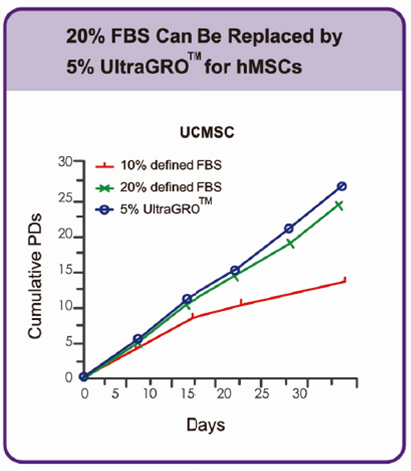 ヒト間葉系幹細胞培養におけるFBSとの比較検証